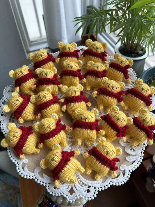 Handmade Crochet  MiNi Teddy Dolls - Cute Knitted  Decor